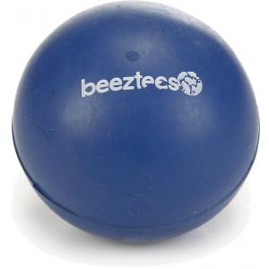 Rubber bal massief hondenspeeltje blauw 6.5 cm