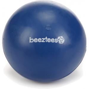 Rubber bal massief hondenspeeltje blauw 7.5 cm