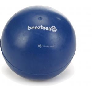 Rubber bal massief hondenspeeltje blauw 9 cm