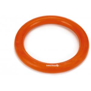 Rubber hondenspeeltje ring massief oranje 15 cm